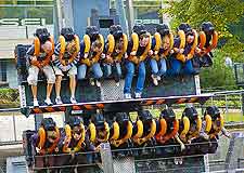 Picture showing Alton Towers's Oblivion roller coaster