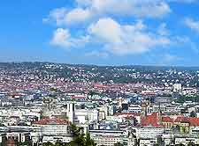 Aerial photograph of the Stuttgart rooftops