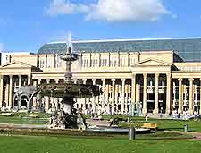 Picture showing the palatial architecture of the Konigsbau (Stock Exchange) on the Schlossplatz