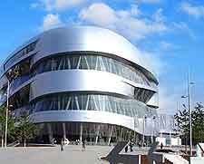Further image of the city's Mercedes-Benz Museum, situated on the Mercedesstrasse, Stuttgart