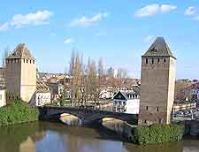 View of attractions in 'nearby' Strasbourg