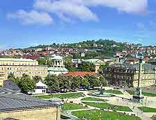 View of buildings and accommodation around the Schlossplatz