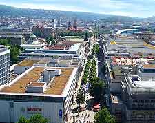 Picture of roads and transport in central Stuttgart