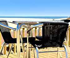 View of terrace tables at the Best Western Roker Hotel