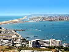 View of Portland Harbour and Chesil Beach