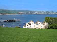 Distant view of Swanage Pier