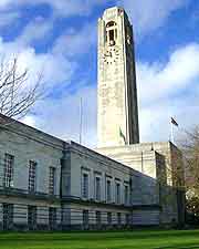 Picture showing the city's Guildhall (Brangwyn Hall)