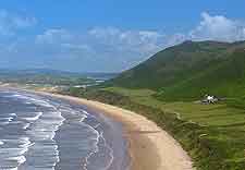 View of the Gower Peninsula coastline