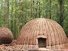 Photograph of traditional domed grass huts