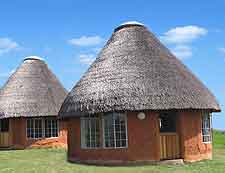 Image of traditional huts in Mlilwane