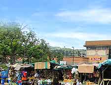 Picture of shopping opportunities and tourists