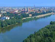 Aerial picture of the Tisza River