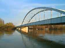 Photo of bridge crossing the Tisza River