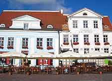 Photo of shops and cafes in Tallinn's Old Town