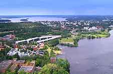 Aerial picture of the cityscape