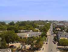 Aerial photograph of the Banjul cityscape