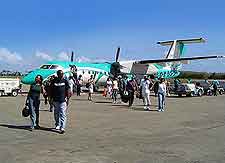 Image of passengers arriving at the Crown Point Airport (TAB)