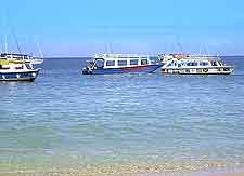 Image of local glass-bottom cruise boats