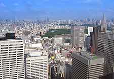 View across the city of Tokyo