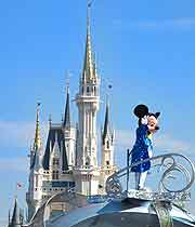 Photo showing Mickey Mouse at Disney