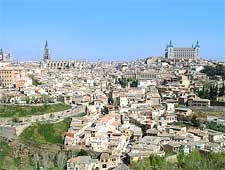 View of the city and the Alcazar fortifications, from the Tagus River