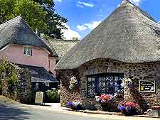 Cockington view, showing the historic thatched cottages