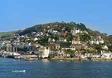 Shoreline view of nearby Kingswear, next to Dartmouth