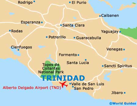 Trinidad de Cuba map