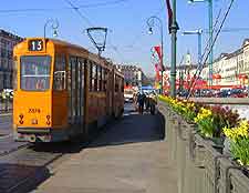 Picture showing electric tram