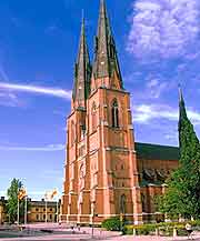 View of the Uppsala Cathedral (Domkyrka)