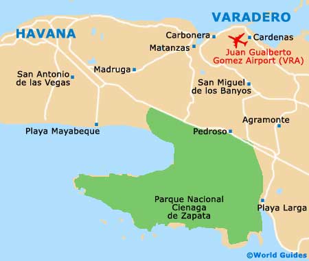 Small Varadero Map