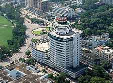 Aerial view of the busy city of Patna