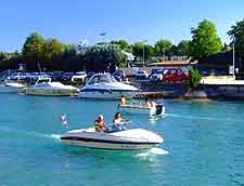 Different view of boats on Lake Garda