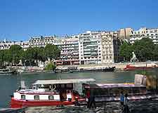 Paris picture, showing boats on the River Seine