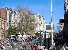 Bastion Square picture, showing the summer tourists