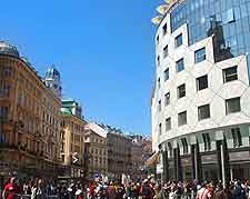 Photo of shoppers in the city centre