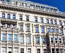 Close-up photo of the central Hotel Sacher