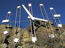 Picture of Arrowtown's famous rockface clock