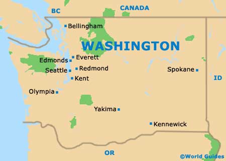 Washington WA State Map