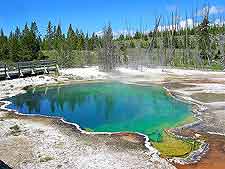 Picture of pool within the West Thumb Geyser Basin