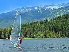 Picture of windsurfer on Alta Lake