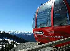 Gondola view, showing distant mountains