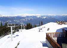Image of ski lift and mountain slopes