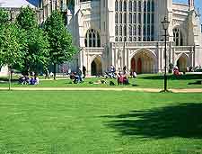 Photo of the gardens fronting the cathedral