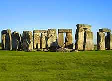Photo showing one of the most famous World Heritage Sites on the planet, Stonehenge, located in Salisbury Plain, Wiltshire, England, UK
