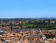 Aerial view of the skyline