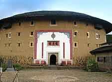 Photo of the Yongding earth buildings