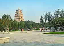 Picture showing the Big Goose Pagoda (Dayan Ta)