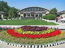 Summer photo of central museum and gardens