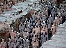 View of the Xian Army of Terracotta Warriors